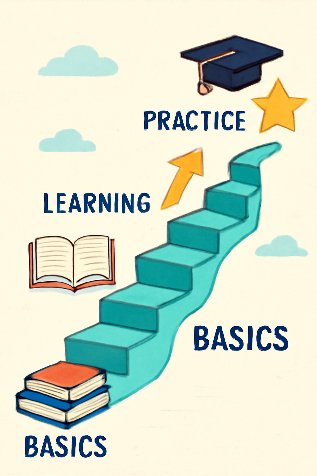 A ladder that shows step-by-step learning path.